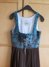 Dirndl von Wenger neuwertig Gr.36 Damen ohne Schürze Türkis Braun wunderschön