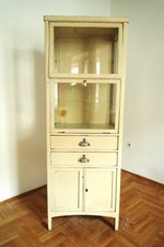 antik Medizinerschrank 20s surgery cabinet Arztschrank Schrank Vitrine Schublade