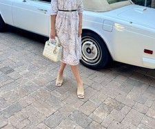 Massimo Dutti, Echtleder Pump Mule, Beige Echtleder, Gr 40