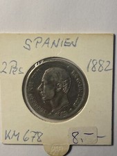 Spanien 2 Pesetas 1882 Alfonso