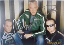 Scooter JP Baxxter 3x signiert Musik Karte Original Autogramm dedicace signed