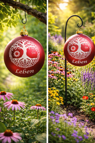 Xxl gartenkugel lebensbaum - xxl, rot