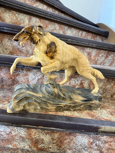 Große holzfigur windhund - große,