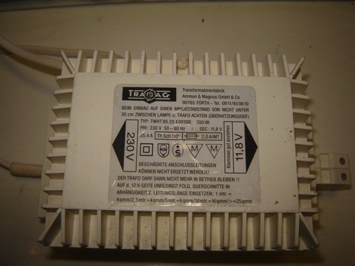 Halogentrafo 12v 300w - halogentrafo, (11,8v