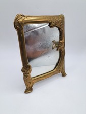 Messing Bilderrahmen mit Spiegel – 16x12 cm – Jugendstil – Vintage