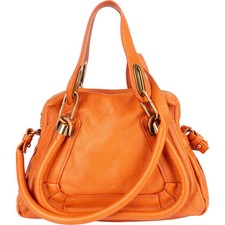 Chloé Orange Grained Leather