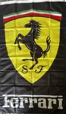Fahne Ferrari hochkant schwarz