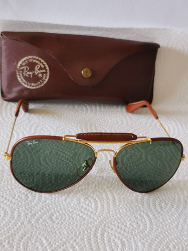 Vintage ray ban - usa, leather