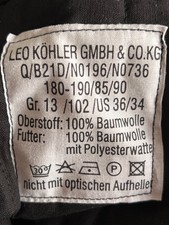 Leo Köhler Moleskinhose Winterhose 102 36/34 gefüttert schwarz