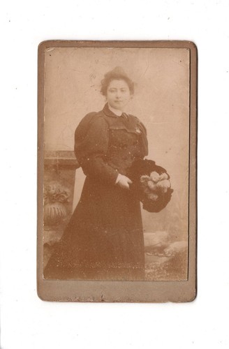 Cdv foto damenportrait feine - foto,