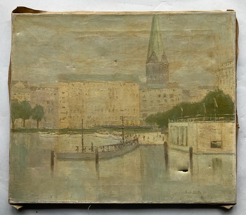 ölbild hamburg 1950 - hamburg,