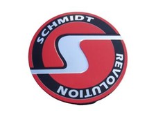 ✅ 4x Nabenkappen flach SC5 randlos rot Schmidt Revolution Felgendeckel Original