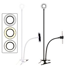 LED Ringlicht mit Telefonklemme verstellbar für Streaming und Fotografie