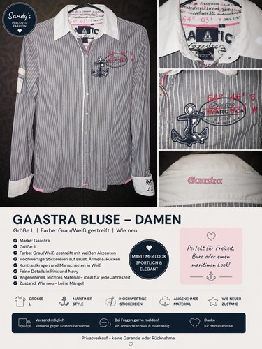 Gaastra damenbluse l - damenbluse, gr.