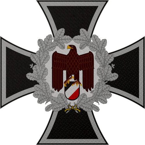 Aufnäher eisernes kreuz - kreuz, mit
