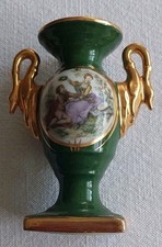 ?Limoges Miniaturvase – handbemalt – goldverziert – Frankreich ca. 1950–1970?