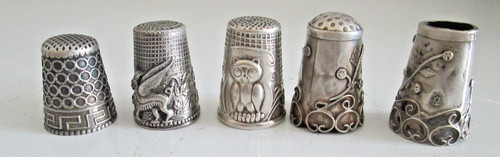 Alte fingerhüte silber - fingerhüte,