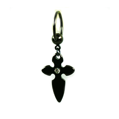 6mm schwarz piercing - 1,6mm, ring