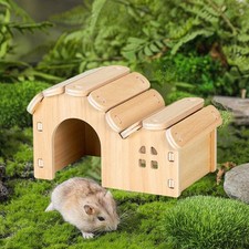 Hamster Holzhaus Zubehör, Hamster Lebensraum für kleine Nager,
