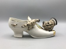 Seltene Schale Übertopf Schuh Fasan Original Biedermeier Porzellan Alt Antik