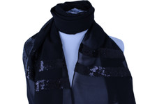 Sheego Damen Tuch Schwarz