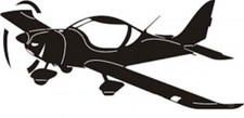 Aufkleber Ultraleichtflugzeug Eurostar -schwarz-