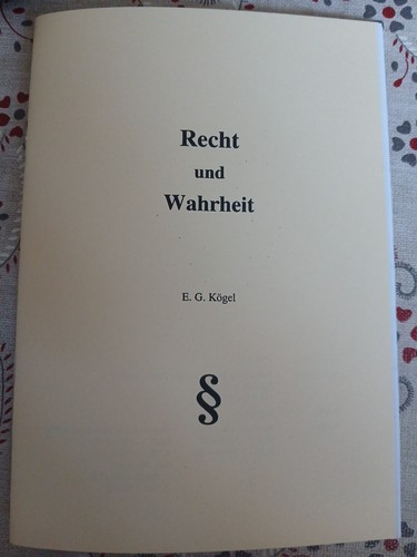 Recht und wahrheit - -, g