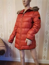 Marc O' Polo Daunen Jacke Mantel Daunenjacke Gr. 38 S/M Braun Orange Fell Parka