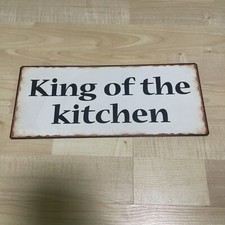 Metallschild „King of the Kitchen“