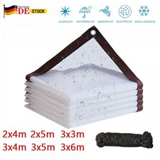 Wasserdichte Transparente Plane mit Ösen PVC Schutzplane LKW Folie Klare Garten