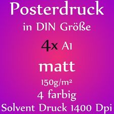 Posterdruck Plakatdruck Bilderdruck Poster Druck in DIN 4x A1 150g/m² matt