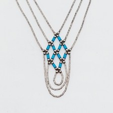 Schöne 925 Silber Kette Halskette 61cm Indianerschmuck Indianerkette Herrenkette