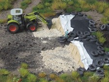 Silage grün mit Abdeckfolie