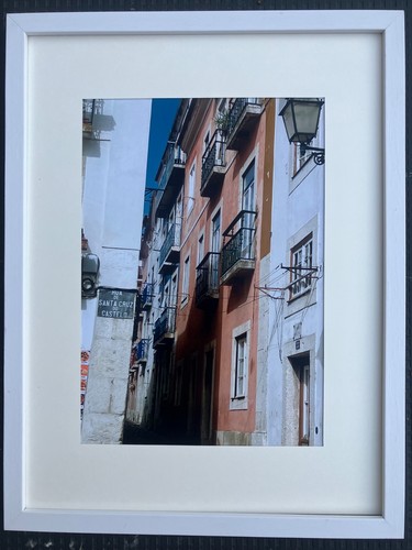 Lissabon straßenbild druck - lissabon,