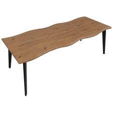 B-Ware Esszimmertisch MCW-O60, Eisen MDF ausziehbar 160-220cm, Walnuss-Optik