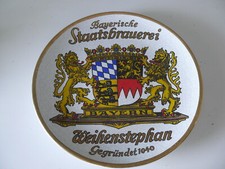  großer alter Teller Wandteller Bayern handbemalt Bayrische Staatsbrauerei 
