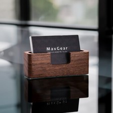 Business Visitenkartenhalter aus Walnuss Holz Visitenkartenständer Visitenkarten