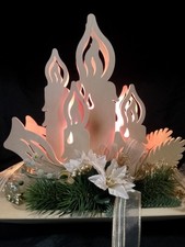 Ratags Holzdesign,Weihnachtsdekoration 28x28cm - Helles Holz - Elektrisch