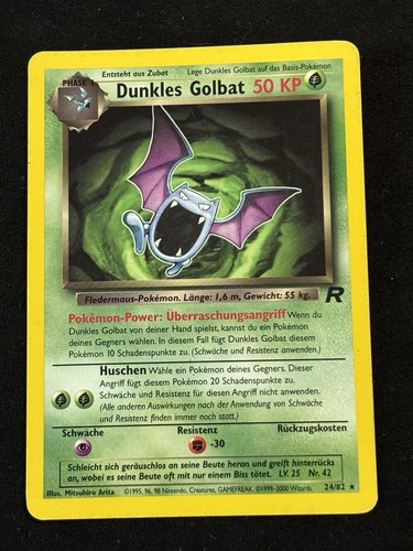 Pokemon karte dunkles golbat - pokemon,
