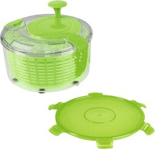 Genius Salatschleuder Set 4-tlg. 2.400 ml Schüssel Deckel Schleuder Sieb