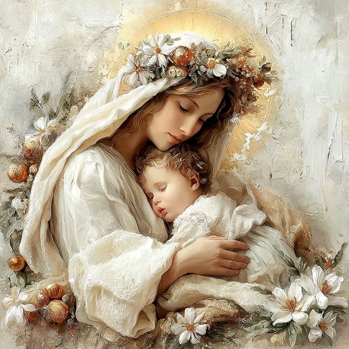 Wandbild heilige maria - wandbild,