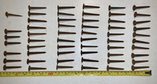 Alte Rundkopf Vierkantstifte handgeschmiedete Nägel 55/50mm Antik Massiv 57Stück