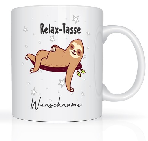 Relax tasse mit namen - mit, motiv