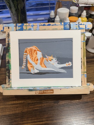 Original ginger cat stretching - original,