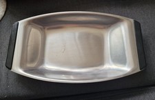 Vintage WMF Cromagan Servierplatte Wagenfeld Griffe