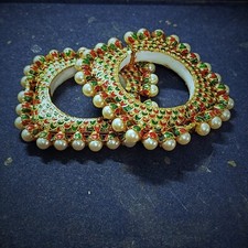 Braut Armreifen Armband Jaipuri Kada Traditionell Indisch Hochzeit Braut Schmuck