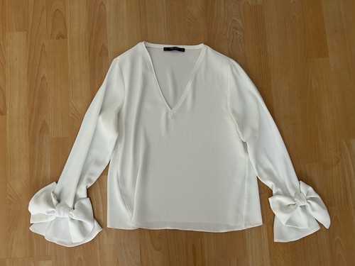 Weiße zara bluse damen - zara, m