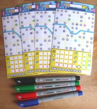 4 Ersatzblätter laminiert