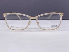 inface Brille Damen Gold Transparent Rechteckig Vollrand NP: 179 €