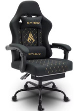 Symino Gaming-Stuhl im Rennstil – Bürostuhl mit Fußstütze, verstellbaren Armlehn